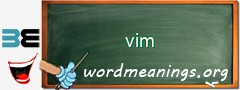 WordMeaning blackboard for vim